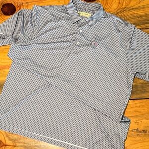 Men's Light Blue Printed Golf Shirt by Donald Ross
